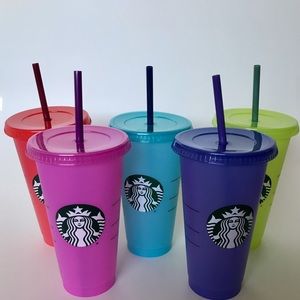 Starbucks Color-Changing Reusable Cold Cups Set of 5 Summer 2022 Release